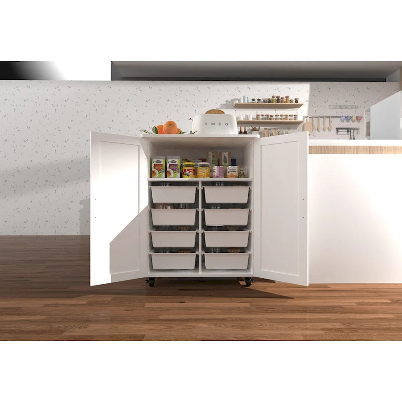 Armoire de rangement grande capacité, organisateur polyvalent pour toute la maison