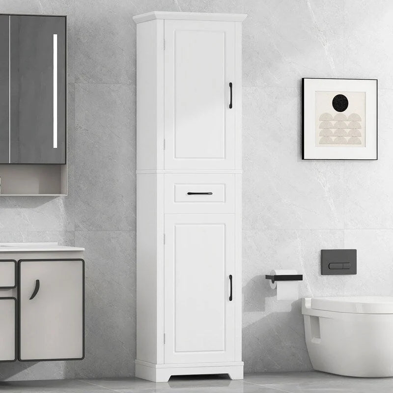 Meuble de rangement haut pour salle de bains, meuble de rangement autoportant
