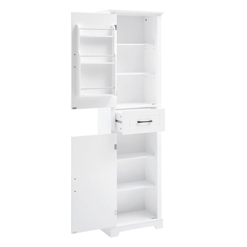Meuble de rangement haut pour salle de bains, meuble de rangement autoportant