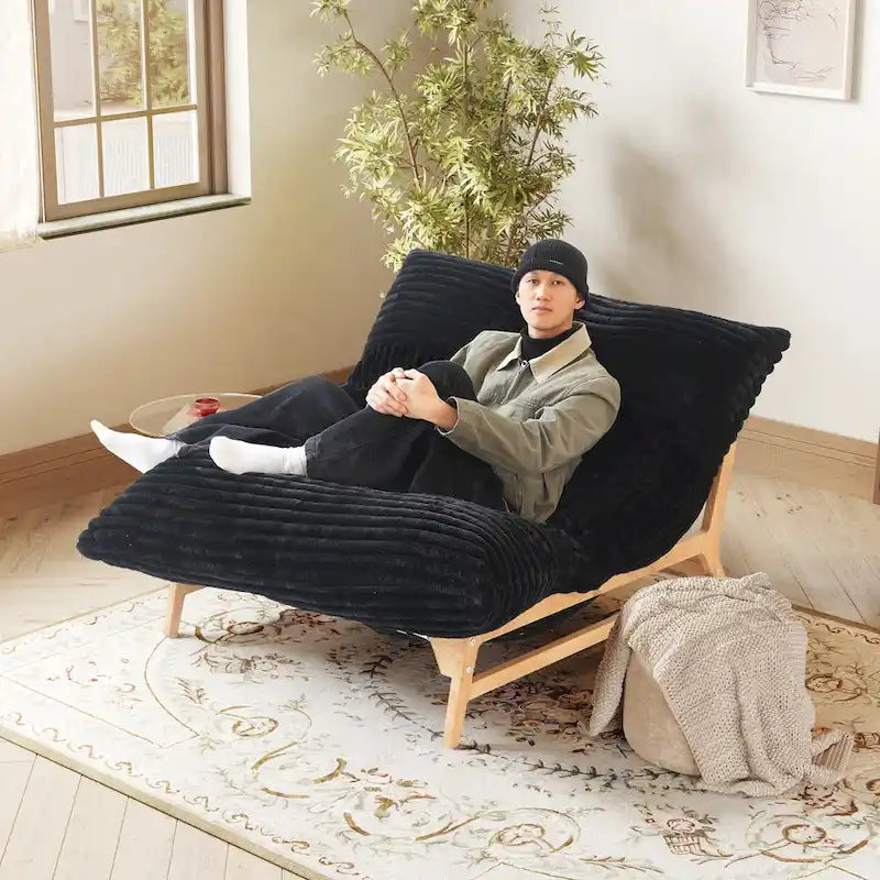 Sillón puff grande, sillón moderno de descanso, sofá cama cómodo, sillón lounge para sala o dormitorio