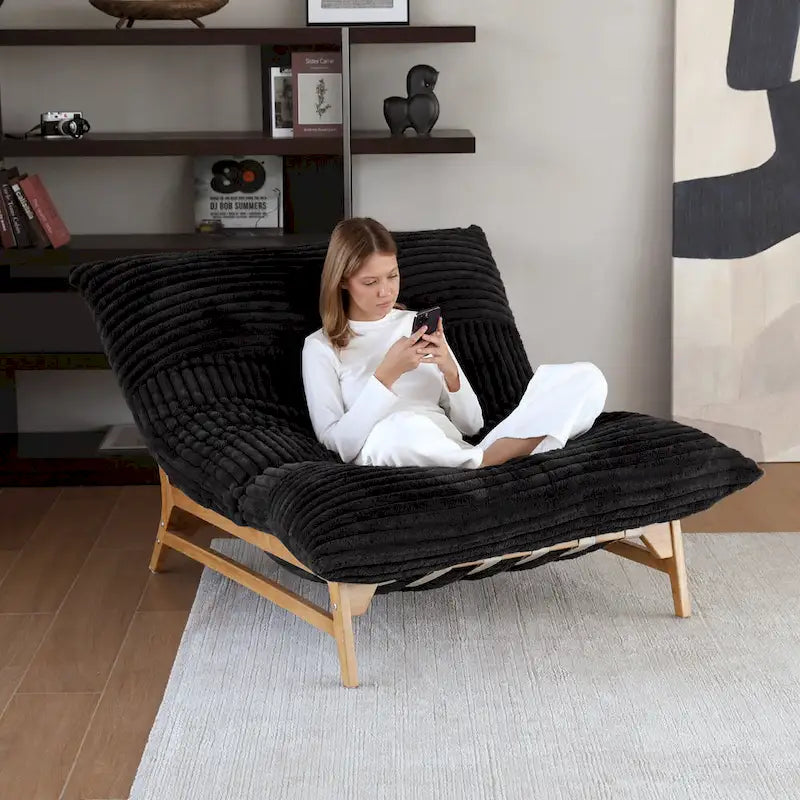 Sillón puff grande, sillón moderno de descanso, sofá cama cómodo, sillón lounge para sala o dormitorio