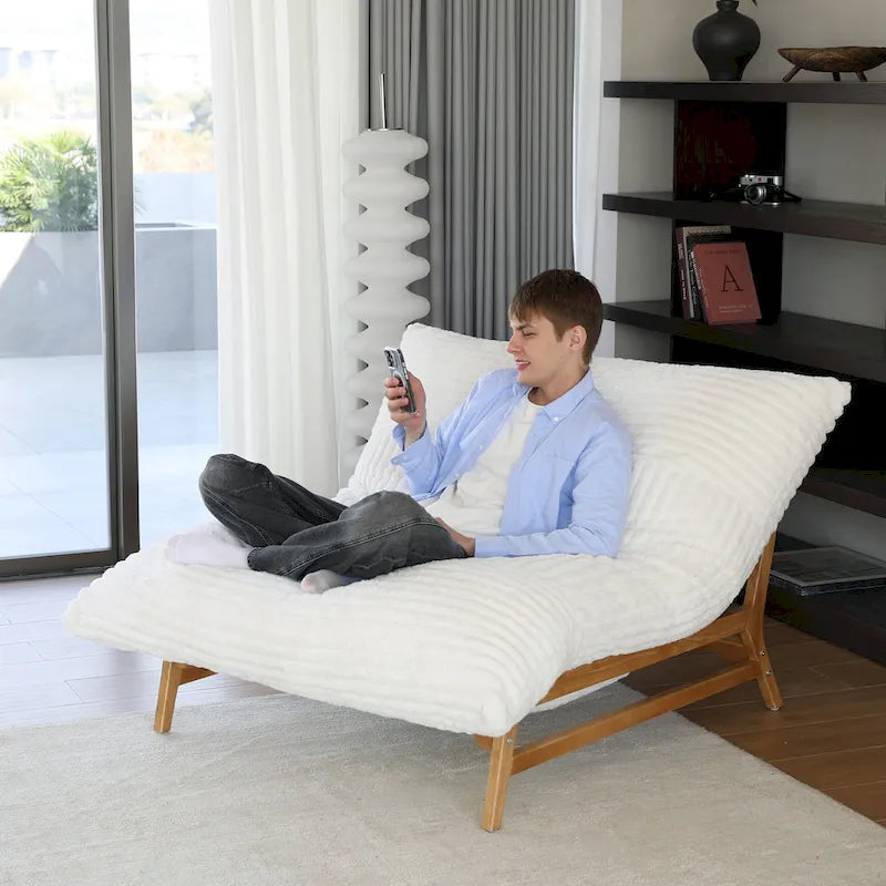 Sillón puff grande, sillón moderno de descanso, sofá cama cómodo, sillón lounge para sala o dormitorio