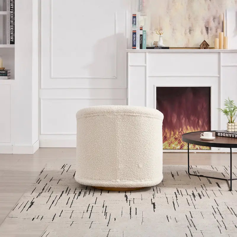 Draaibare accentstoel, 360 graden draaibare kuipstoel met fluwelen bekleding, comfortabele pompoenvormige draaistoel