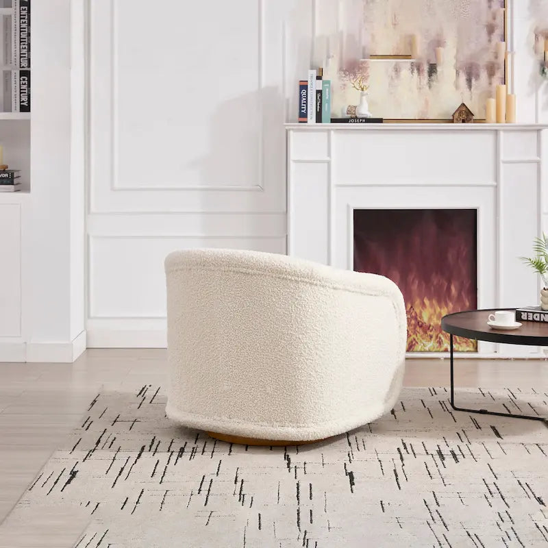 Draaibare accentstoel, 360 graden draaibare kuipstoel met fluwelen bekleding, comfortabele pompoenvormige draaistoel