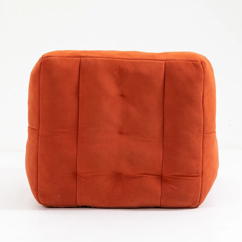 Modern 38.5 Velvet Upholstered Accent Chair with Memory Foam and Ottoman for Living Room