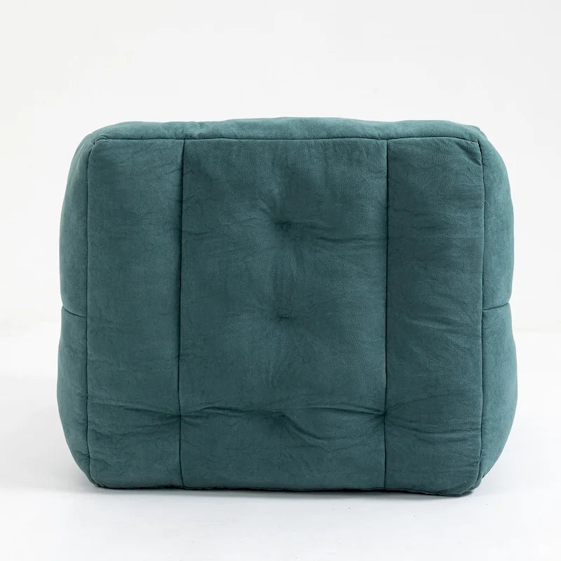 Modern 38.5 Velvet Upholstered Accent Chair with Memory Foam and Ottoman for Living Room
