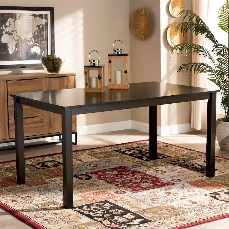 Eveline Modern and Contemporary Espresso Finished Wood Dining Table