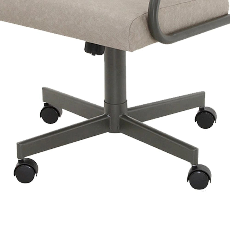 Eetkamerstoelen met wieltjes in zeegrauw, grijze afwerking (set van 2)