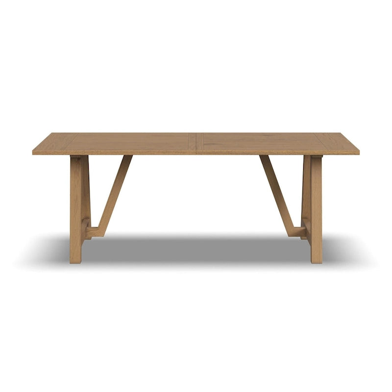Brauner Esstisch aus Holz mit Wangengestell - 82 x 30 x 38