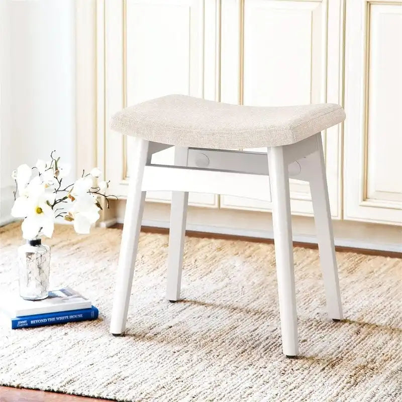 Schminktischhocker mit Sattelsitz - 17.83D x 12.4W x 16.53H