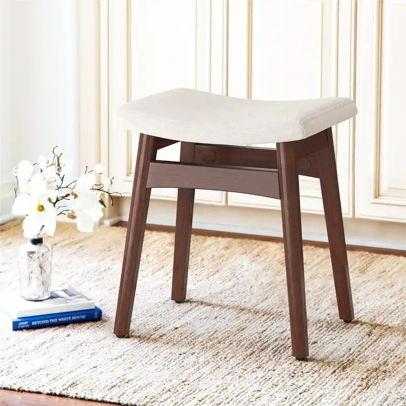 Schminktischhocker mit Sattelsitz - 17.83D x 12.4W x 16.53H