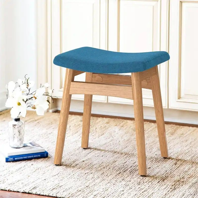 Schminktischhocker mit Sattelsitz - 17.83D x 12.4W x 16.53H