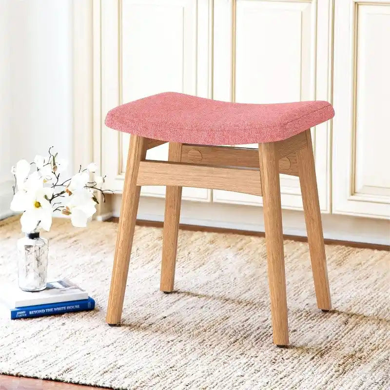 Schminktischhocker mit Sattelsitz - 17.83D x 12.4W x 16.53H