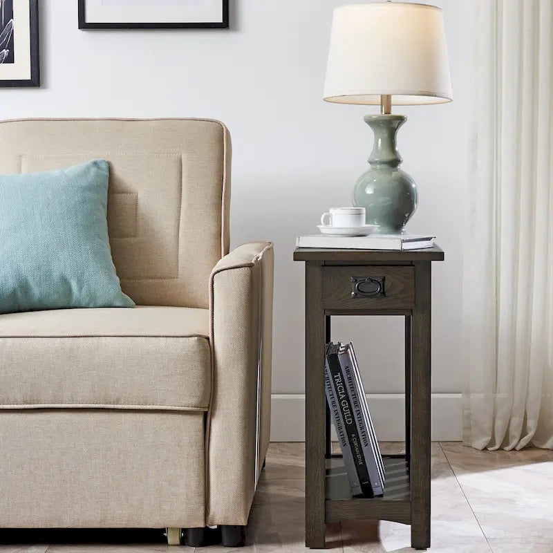Leick Home Impeccable Transitional 1 Drawer End Table