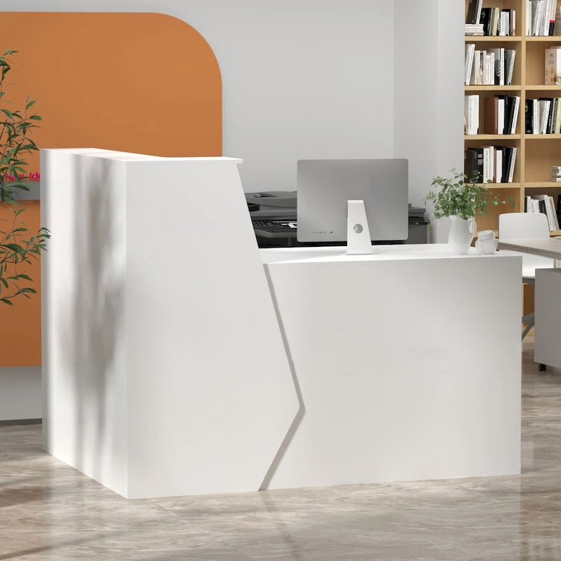 Scrivania da reception per computer con 1 cassetto e un'anta