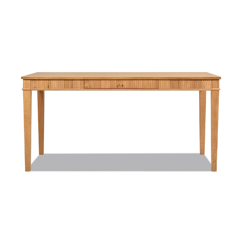 Scrivania da ufficio in legno di caucciù scanalato da 63