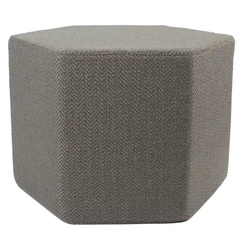 Einfarbiger grauer Pouf/Bodenkissen