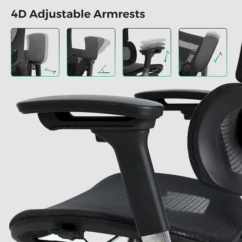 Chaise de bureau à dossier haut, chaise de bureau à domicile, chaise d'ordinateur sans repose-pieds