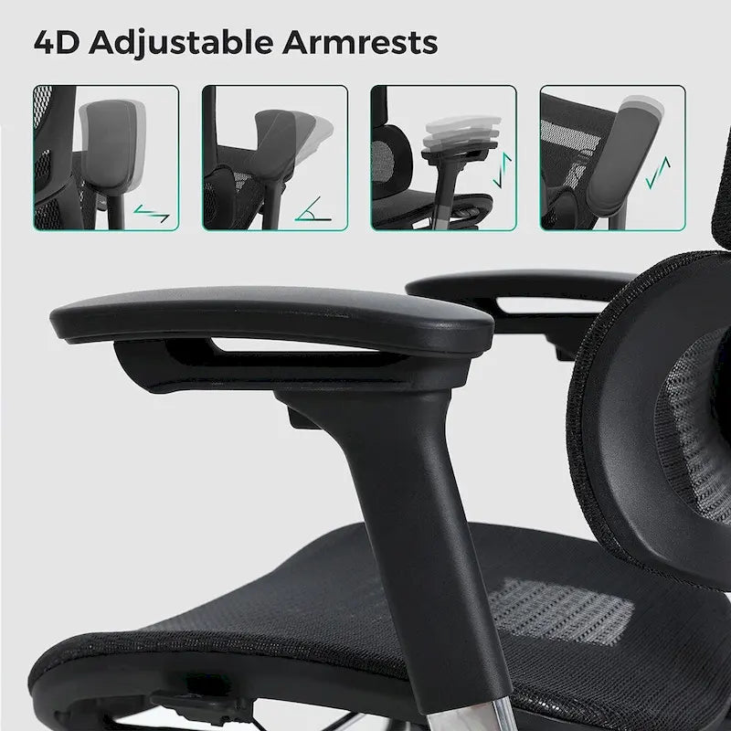 Chaise de bureau à dossier haut, chaise de bureau à domicile, chaise d'ordinateur sans repose-pieds