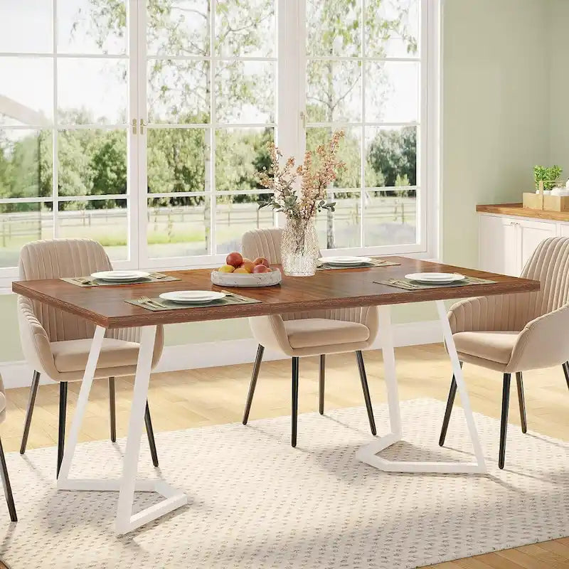 Rechthoekige eettafel, kleine keukentafel van 55 inch