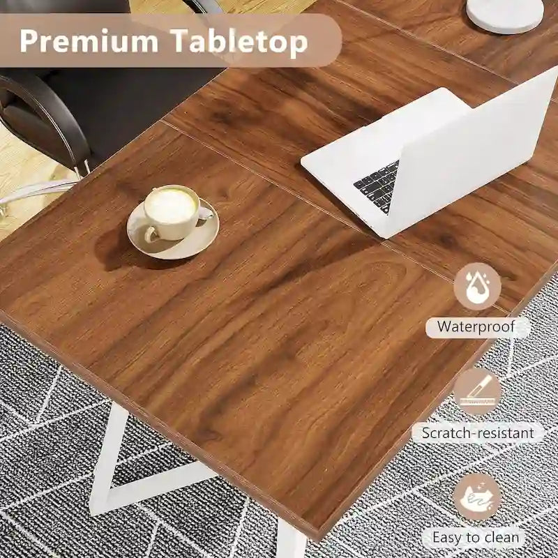 Rechthoekige eettafel, kleine keukentafel van 55 inch