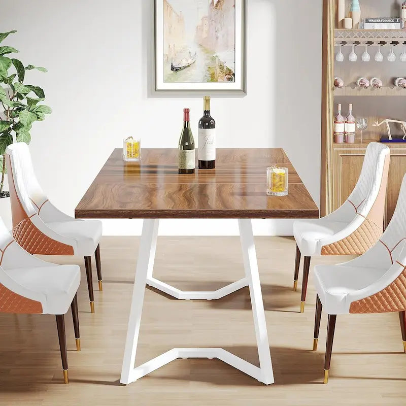 Rechthoekige eettafel, kleine keukentafel van 55 inch