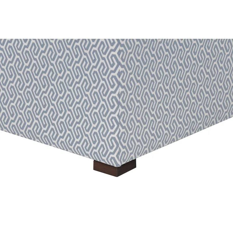 Quadratischer Ottoman im Übergangsstil mit Knopfheftung