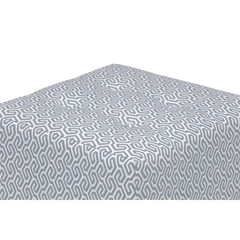 Quadratischer Ottoman im Übergangsstil mit Knopfheftung