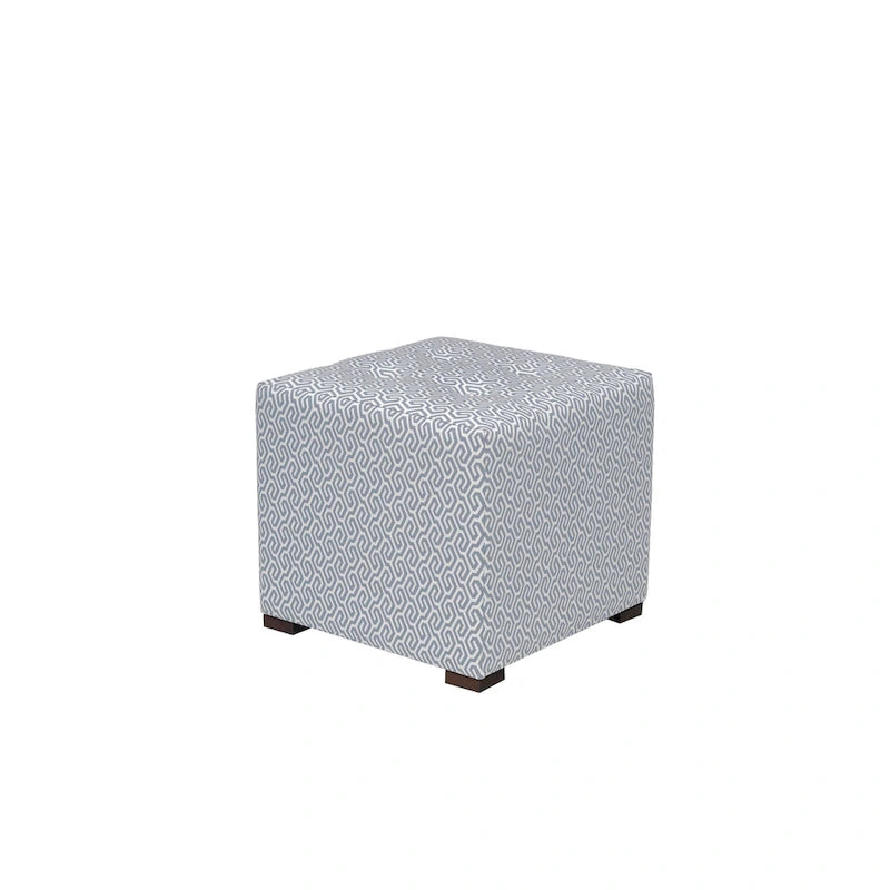 Quadratischer Ottoman im Übergangsstil mit Knopfheftung