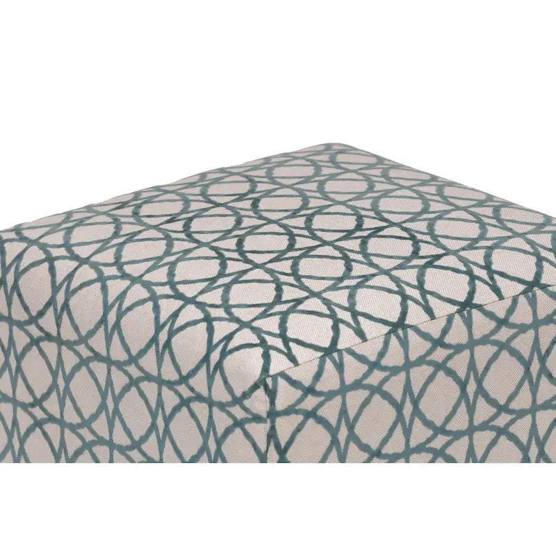Quadratischer Ottoman im Übergangsstil mit Knopfheftung
