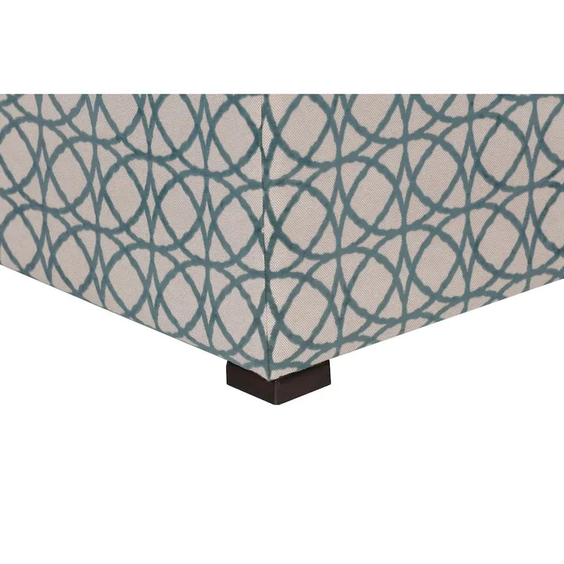 Quadratischer Ottoman im Übergangsstil mit Knopfheftung