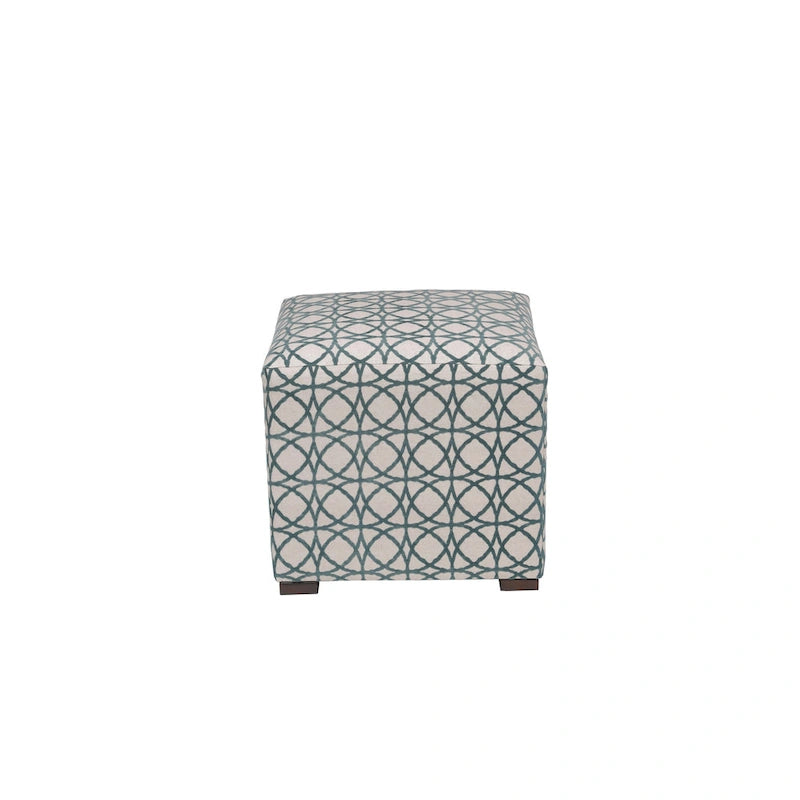 Quadratischer Ottoman im Übergangsstil mit Knopfheftung