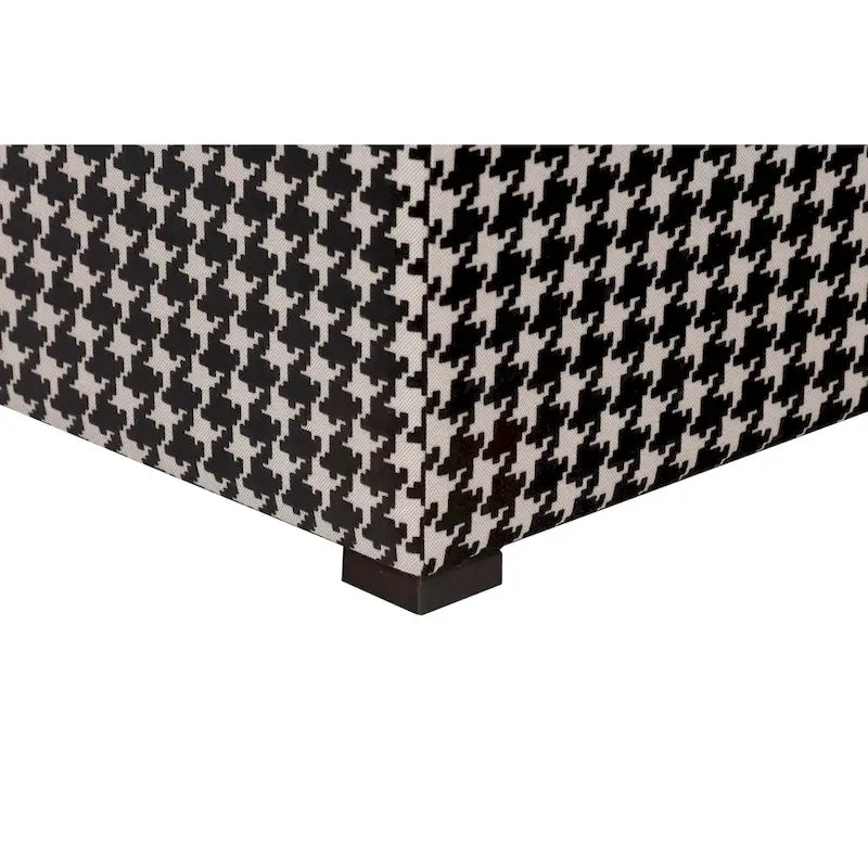 Quadratischer Ottoman im Übergangsstil mit Knopfheftung