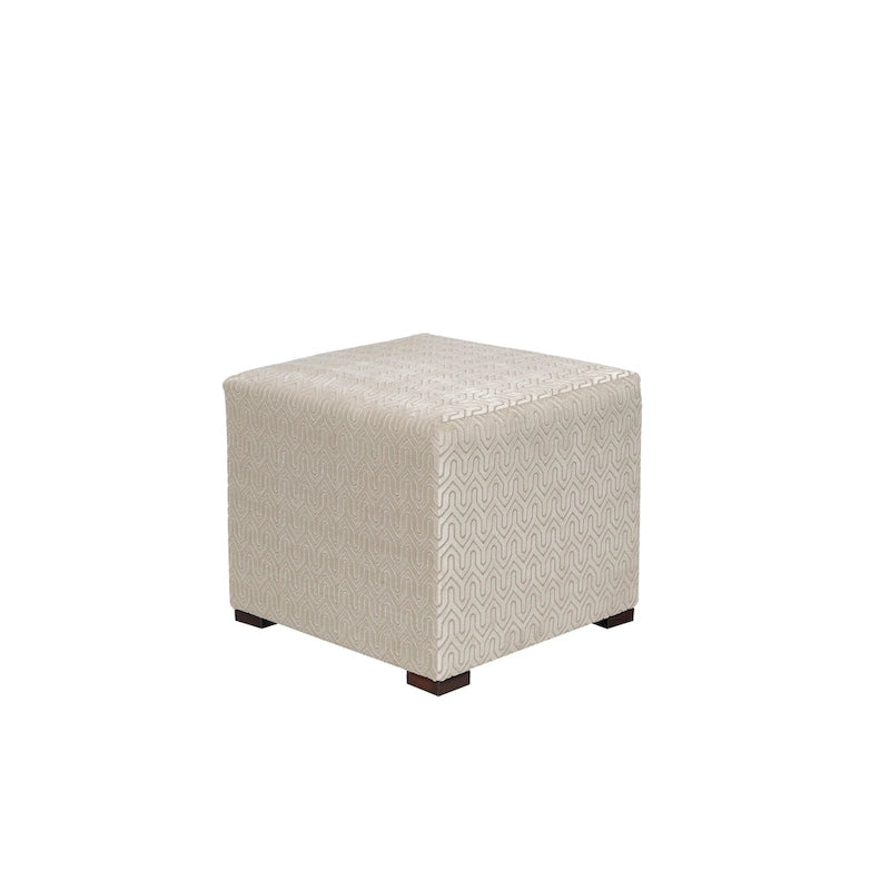 Quadratischer Ottoman im Übergangsstil mit Knopfheftung
