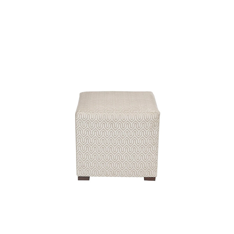 Quadratischer Ottoman im Übergangsstil mit Knopfheftung