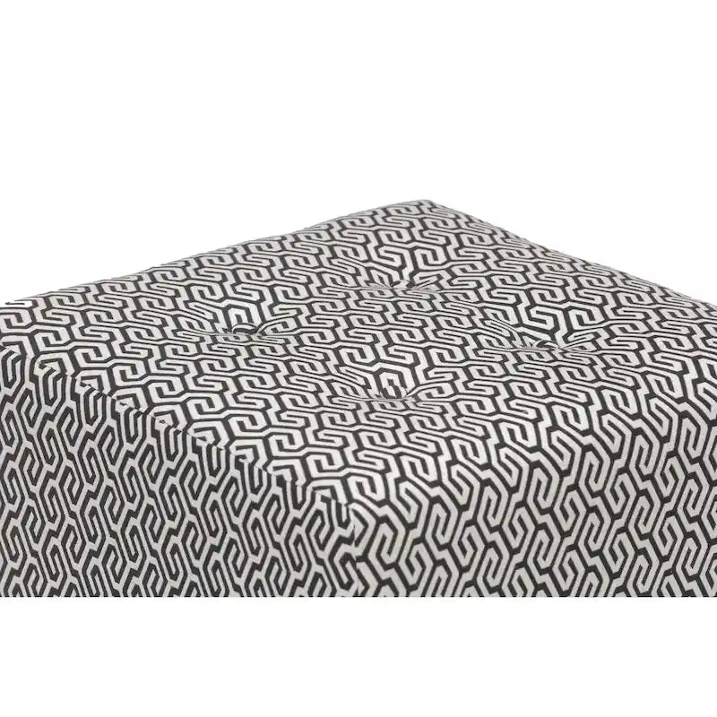 Quadratischer Ottoman im Übergangsstil mit Knopfheftung
