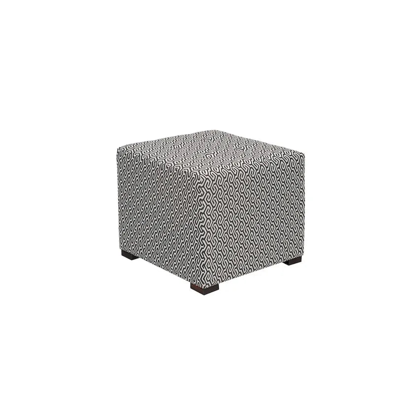 Quadratischer Ottoman im Übergangsstil mit Knopfheftung