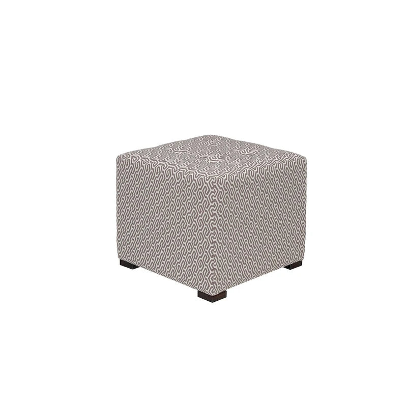 Quadratischer Ottoman im Übergangsstil mit Knopfheftung