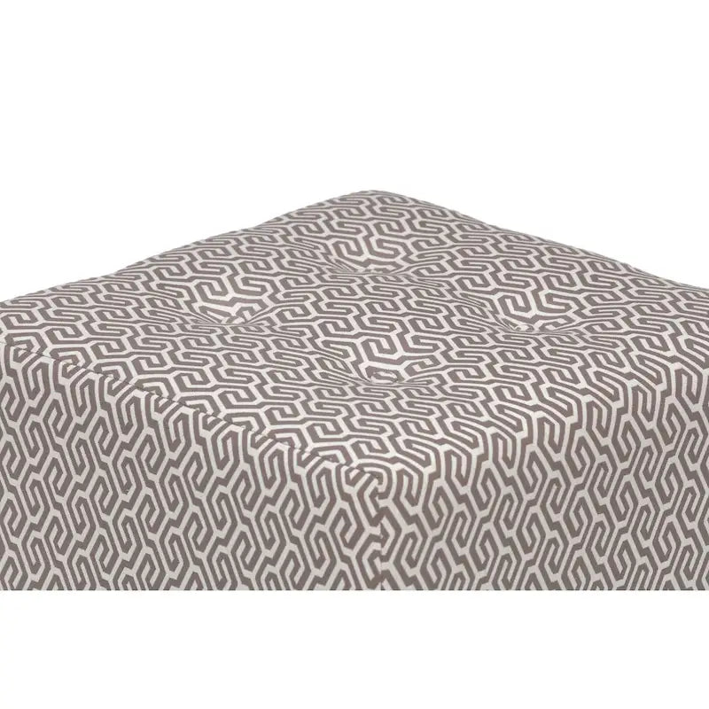 Quadratischer Ottoman im Übergangsstil mit Knopfheftung